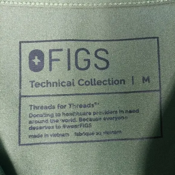 FIGS Scrub Set Men Medium Short Moss Green Leon Top Axim Cargo Pants Stretch - Picture 2 of 15